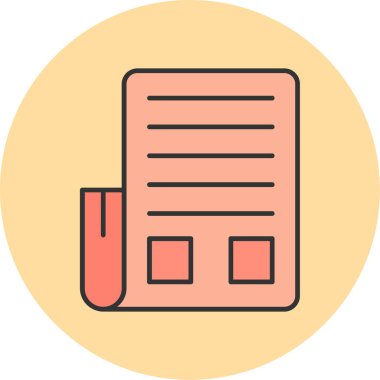 Web Kullanımı için Haber Simgesi, Vektör İllüstrasyonu