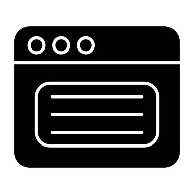 Web Tarayıcı Simgesi, Web Kullanımı için Vektör İllüstrasyonu