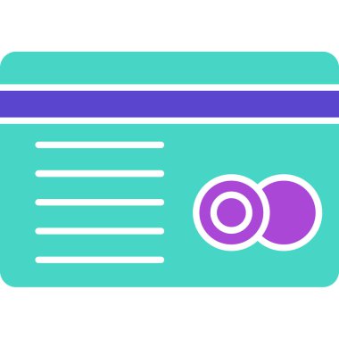 Web Kullanımı için Kredi Kartı Simgesi, Vektör İllüstrasyonu