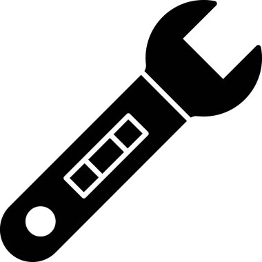 Web Kullanımı için Wrench Simgesi, Vektör İllüstrasyonu