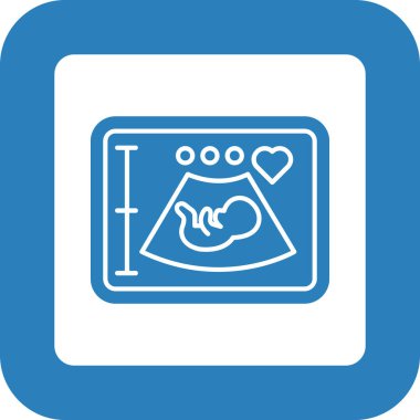 Web kullanımı için Ultrason Simgesi, Vektör İllüstrasyonu