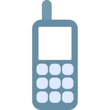 Web Kullanımı için Eski Cep Telefonu Simgesi, Vektör İllüstrasyonu