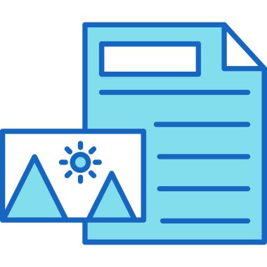 Web Kullanımı için Belge Simgesi, Vektör İllüstrasyonu