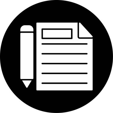 Web Kullanımı için Sözleşme Simgesi ve Vektör İllüstrasyonu