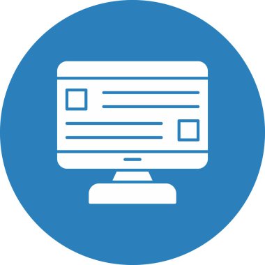 Web Kullanımı için Bilgisayar Simgesi, Vektör İllüstrasyonu