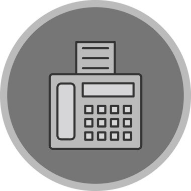 Web kullanımı için faks Simgesi, Vektör İllüstrasyonu