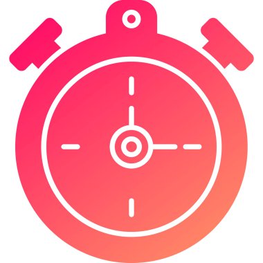 Stopwatch Simgesi, Web Kullanımı için Vektör İllüstrasyonu