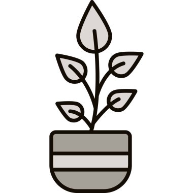 Web Kullanımı için Bitki Simgesi, Vektör İllüstrasyonu