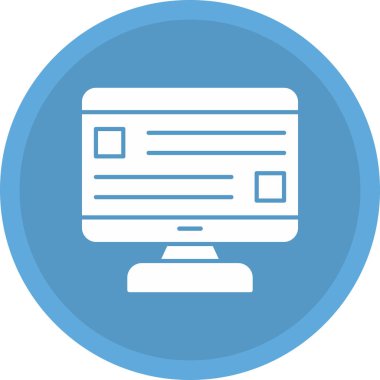 Web Kullanımı için Bilgisayar Simgesi, Vektör İllüstrasyonu