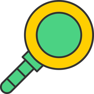 Web Kullanımı için Büyütme Cam Simgesi, Vektör İllüstrasyonu