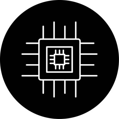 Çip Simgesi, Web Kullanımı için Vektör İllüstrasyonu