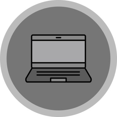 Web Kullanımı için dizüstü bilgisayar simgesi, Vektör İllüstrasyonu