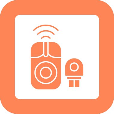 Web Kullanımı için Kablosuz Fare Simgesi, Vektör İllüstrasyonu