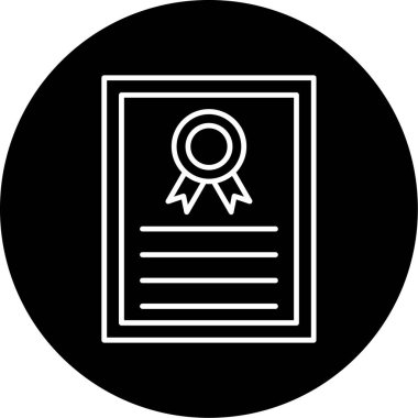 Web Kullanımı için Sertifika Simgesi, Vektör İllüstrasyonu