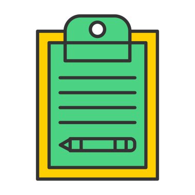 Web Kullanımı için Not Defteri Simgesi, Vektör İllüstrasyonu