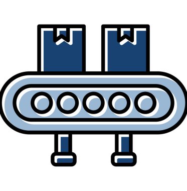 Web Kullanımı için Taşıyıcı Kayışı Simgesi, Vektör İllüstrasyonu