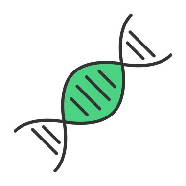 Web Kullanımı için DNA Simgesi, Vektör İllüstrasyonu