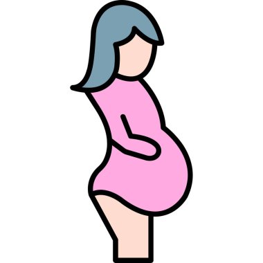 Web Kullanımı için Hamilelik Simgesi, Vektör İllüstrasyonu