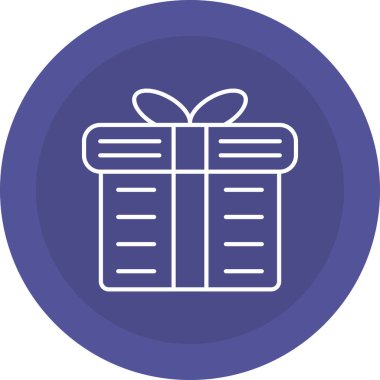 Hediye Simgesi, Web Kullanımı için Vektör İllüstrasyonu