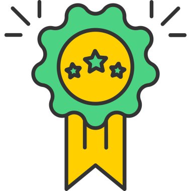 Web Kullanımı için Ödül Simgesi, Vektör İllüstrasyonu