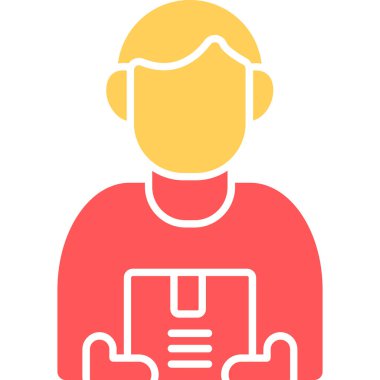 Web Kullanımı için Kurye Simgesi, Vektör İllüstrasyonu