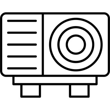 Projektör. svg Simgesi, Web Kullanımı için Vektör İllüstrasyonu