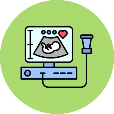 Web kullanımı için Ultrason Simgesi, Vektör İllüstrasyonu