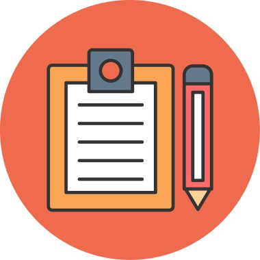 Web Kullanımı için Kontrol Listesi Simgesi, Vektör İllüstrasyonu