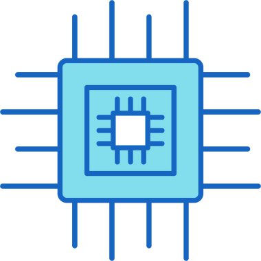 Çip Simgesi, Web Kullanımı için Vektör İllüstrasyonu