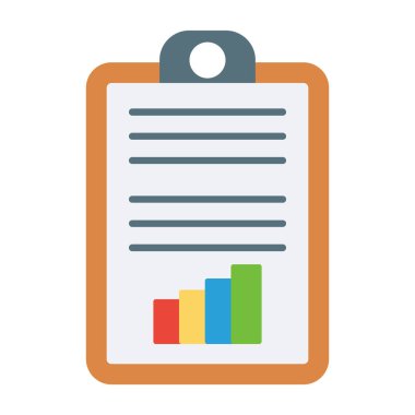 Web Kullanımı için Rapor Simgesi ve Vektör İllüstrasyonu