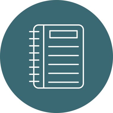 Web Kullanımı için Not Defteri Simgesi, Vektör İllüstrasyonu