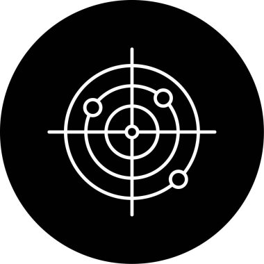 Web Kullanımı için Radar Simgesi, Vektör İllüstrasyonu