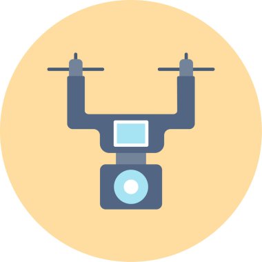 Web Kullanımı için Drone Simgesi, Vektör İllüstrasyonu