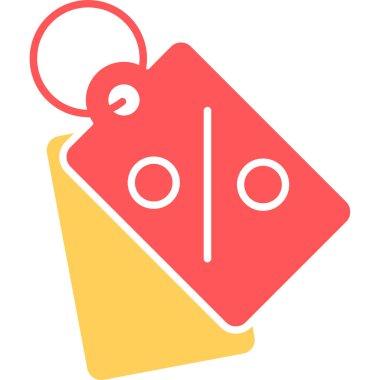 Web kullanımı için İndirim Simgesi, Vektör İllüstrasyonu