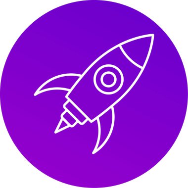 Uzay Roketi Simgesi, Web Kullanımı için Vektör Resimleri