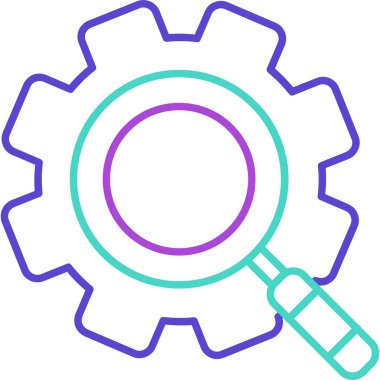 Web Kullanımı için Ayarlar Simgesi, Vektör İllüstrasyonu