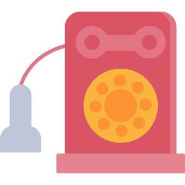 Web Kullanımı için Magneto Duvarı Telefon Simgesi, Vektör İllüstrasyonu