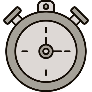 Stopwatch Simgesi, Web Kullanımı için Vektör İllüstrasyonu