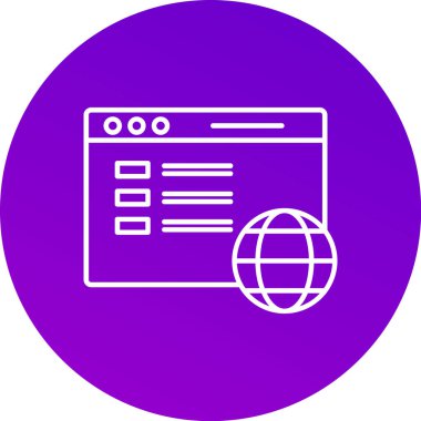 Web Kullanımı için Web Sayfası Simgesi, Vektör İllüstrasyonu