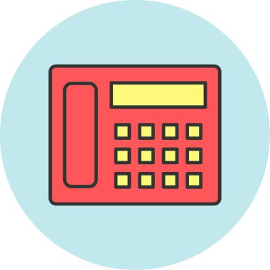 Web Kullanımı için Telefon Simgesi, Vektör İllüstrasyonu