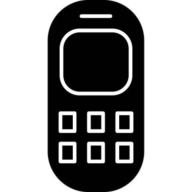 Web Kullanımı için Eski Telefon Simgesi, Vektör İllüstrasyonu