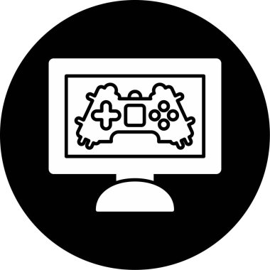 Web kullanımı için Oyun Simgesi, Vektör İllüstrasyonu