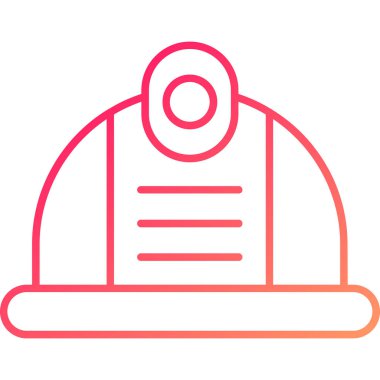 Web Kullanımı için Miğfer Simgesi, Vektör İllüstrasyonu