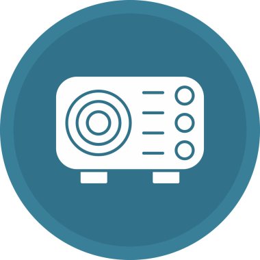 Web Kullanımı için Projektör Simgesi, Vektör İllüstrasyonu