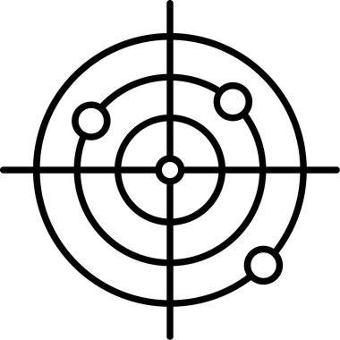 Radar.svg Simgesi, Web Kullanımı için Vektör İllüstrasyonu