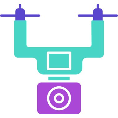 Web Kullanımı için Drone Simgesi, Vektör İllüstrasyonu