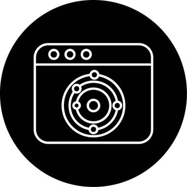 Astrofizik Simgesi, Web Kullanımı için Vektör İllüstrasyonu