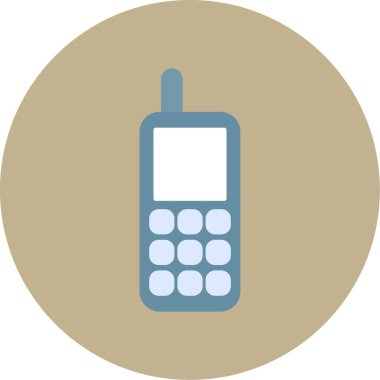 Web Kullanımı için Eski Cep Telefonu Simgesi, Vektör İllüstrasyonu