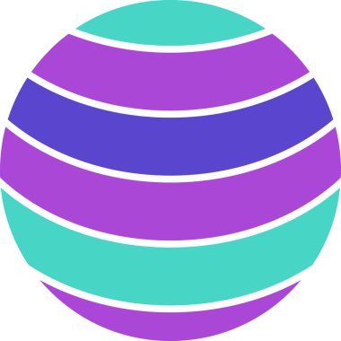 Web Kullanımı için Neptün Simgesi, Vektör İllüstrasyonu