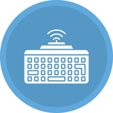 Web Kullanımı için Kablosuz Klavye Simgesi, Vektör İllüstrasyonu